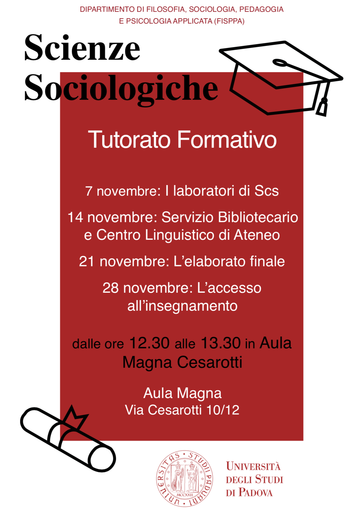 Scienze sociologiche Home 2019/20 Tutorato formativo Calendario